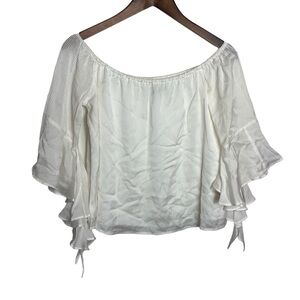 Majorelle Ruffle‎ Sleeve Top